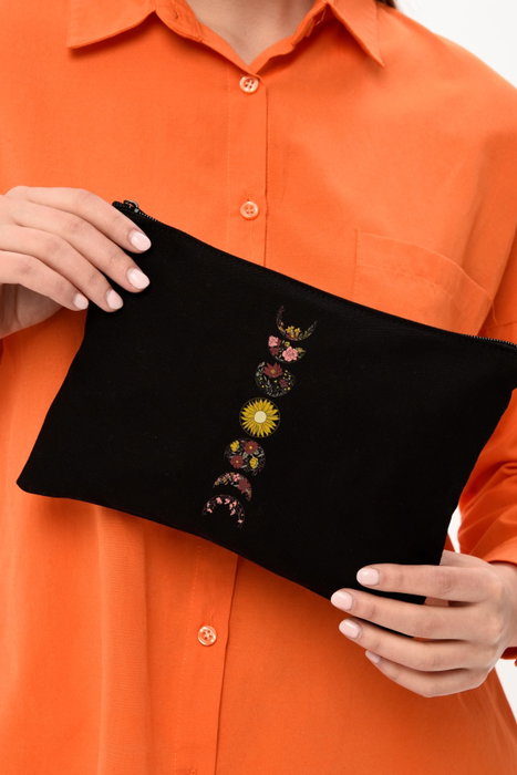 Zoozie Bags Neceser de Maquillaje Negro Algodón 100% 25 x 18 cm